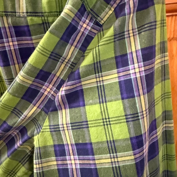 Saddlebred Green and Blue Plaid Button Down Shirt Men’s M - Picture 9 of 10